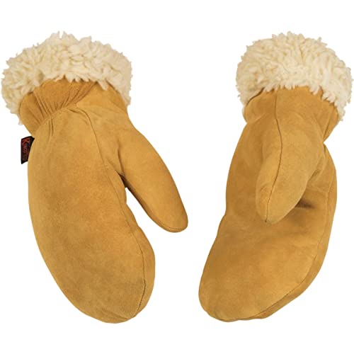 Kinco 1929PL-L Men's Lined Gloves, Deerskin Mittens, Large, Golden