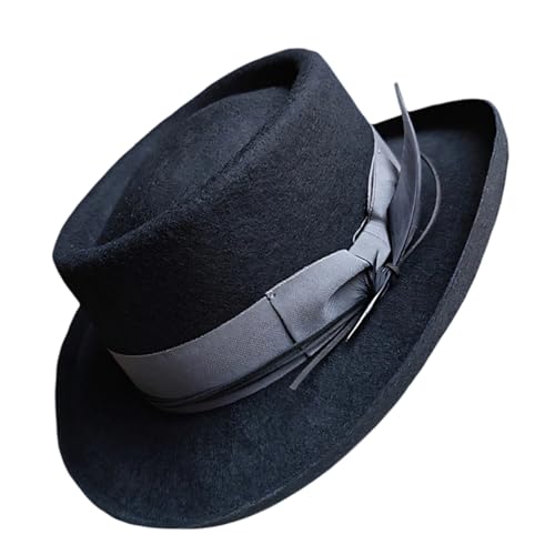 Gorro de fieltro occidental cálido y cómodo para invierno de lana transpirable