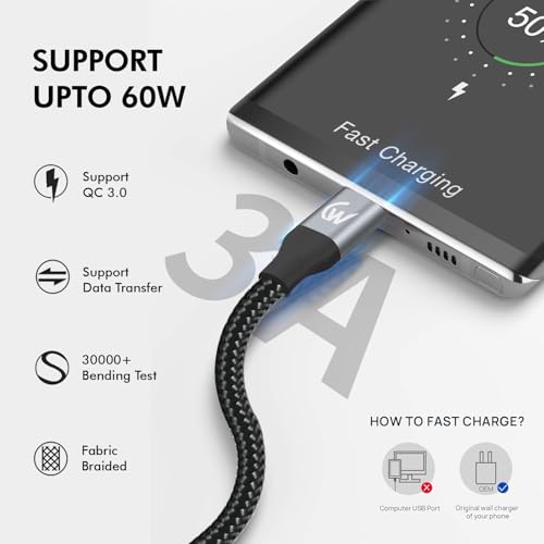 Image of 4 in 1 Type-C and Light-ning Cable with 60W Fast Charging, 480Mbps Data Sync, PD Technology, Compatible with All Type-C & Apple Devices (1.2M,Black)