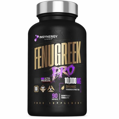 10 000MG Fenugreek Pro Ultra Premium Organic Fenugreek Capsules Fenugreek Supplement 90 Vegan Capsules High Strength Supplements