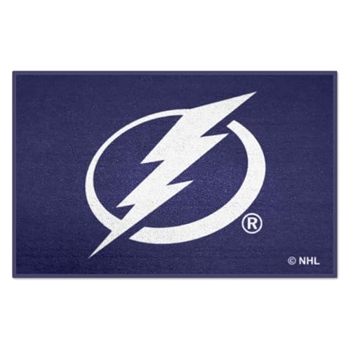 FANMATS 10546 Tampa Bay Lightning Starter Mat Accent Rug - 19in. x 30in. | Sports Fan Home Decor Rug and Tailgating Mat