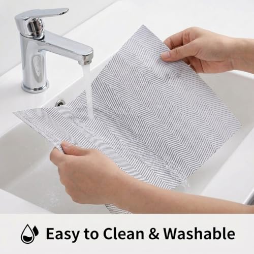 Image of Decor & More Table mat || Polyester Silk Dining Table mat || 45 * 30 CM Table mats || Heat-Resistant || Easy to Clean || Table Mats Set of 4 (Grey)