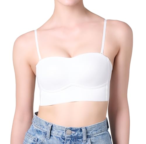 [ROSIER] by Her lip to バンドゥブラ ブラ 2way 肩紐取り外し可 肩紐着脱 肩紐なし チューブトップ カップ付き ストラップレスブラ ストレッチ性生地 ロジア ハーリップトゥ