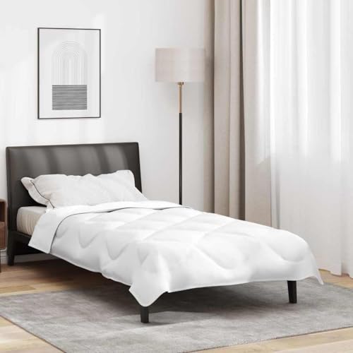 Mokuyary - Edredón para cama de verano, color blanco, 220 x 135 x 3 cm, poliéster, cómodo para cama, dormitorio, hotel
