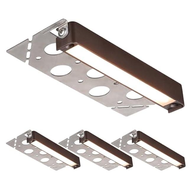 LEONLITE 7 Inch LED Hardscape Lighting, Update Retaining Wall Lights, LED Landscape Lighting, 12-24V AC/DC Paver Light Low Voltage, 3W/4W/5W Dimmable Outdoor Step Lights, 2700K Soft White, ETL, 4 Pack