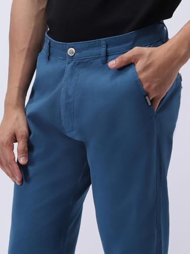 Image of Urbano Fashion Men's Regular Fit Mid Rise Cotton Casual Chinos Trousers Stretch