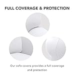 PureFit Super Stretch Sofa Slipcover – Spandex Non Slip Soft Couch Sofa Cover, Washable Furniture Protector with Non Skid Foam and Elastic Bottom for Kids, Pets （Sofa, White） - Image 3