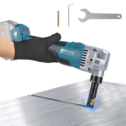 Kocusu Grignoteuse Sans-Fil Compatible Avec Batterie Makita 18V, 950W Grignoteuse de métal sans fil, Grignoteuse Électrique de tôle 1900 tr/min, Grignoteuse...