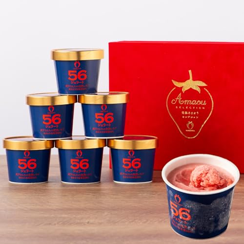 武下さんちの“完熟” あまおうジェラート 究極いちご含有率56% 6個入り 無着色 いちごジェラート 牛乳不使用 ギフト 敬老の日 89600009(103921)