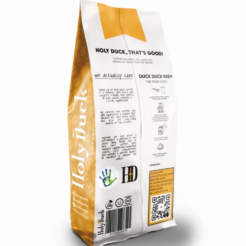 Holy Duck Coffee Blessed Beak Vanilla Hazelnut Blend Flavored Ground Coffee Beans | 12 Oz Medium/Light Roast 100% Arabica Low Acid Coffee | Gourmet Coffee Gifts & Beverages (Ground) #TOP1