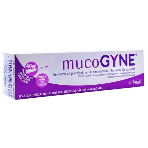 Mucogyne Gel Íntimo No Hormonal 40ml - Gel Vaginal Hidratante, Cicatrizante y Lubricante con Ácido Hialurónico Liposomado - Alivio de la Sequedad Vaginal y Menopausia