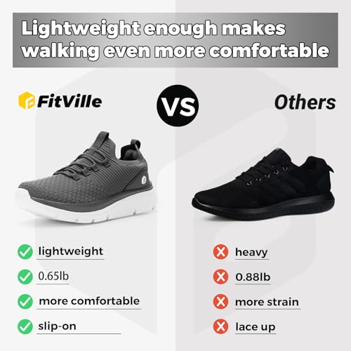 Image of FitVille Extra Wide Slip on Shoes for Men, Lightweight and Breathable Mens Wide Slip on Shoes Max Cushioning