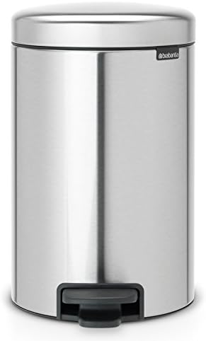 Brabantia NewIcon Pedal Bin 3 L (White) Soft-Closure Bathroom Rubbish Bin, Removable Inner Bucket + Free Binbags