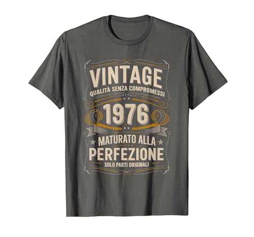 50° Compleanno 50 Uomo Anni Retro Vintage 1976 Regalo Maglietta,