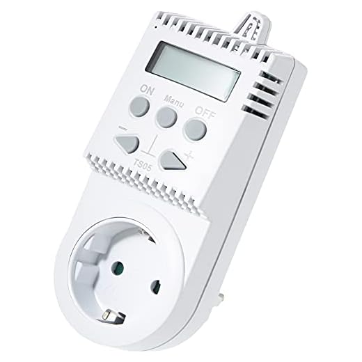 Elektrobock Termostato enchufable TS05, termostato calefacción por infrarrojos, Blanco