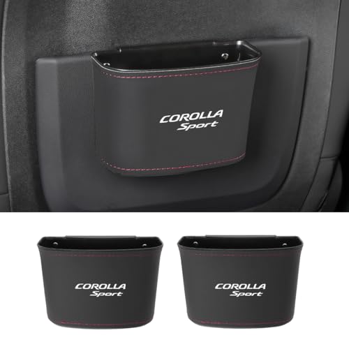 カローラ スポーツ 専用 車用 ゴミ箱 COROLLA Sport 210系 グレード対応 防水 車 ゴミポケット ドア側や座席の後ろ 設置可能 半円型 小物入れ 収納 車 ゴミ ボックス カー用品 大容量 おしゃれ 便利グッズ 2個セット(ブラック,カロ