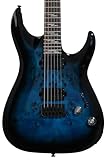 schecter diamond series 006 deluxe 1 pieza Schecter Omen Elite-6 See-Thru Blue Burst Electric Guitar