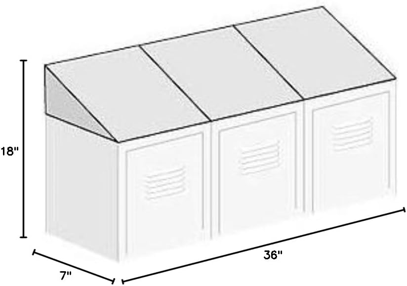 Salsbury Industries 77758TN Sloping Hood for upto 12-Inch Wide and 18-Inch Deep Metal Lockers, Brown