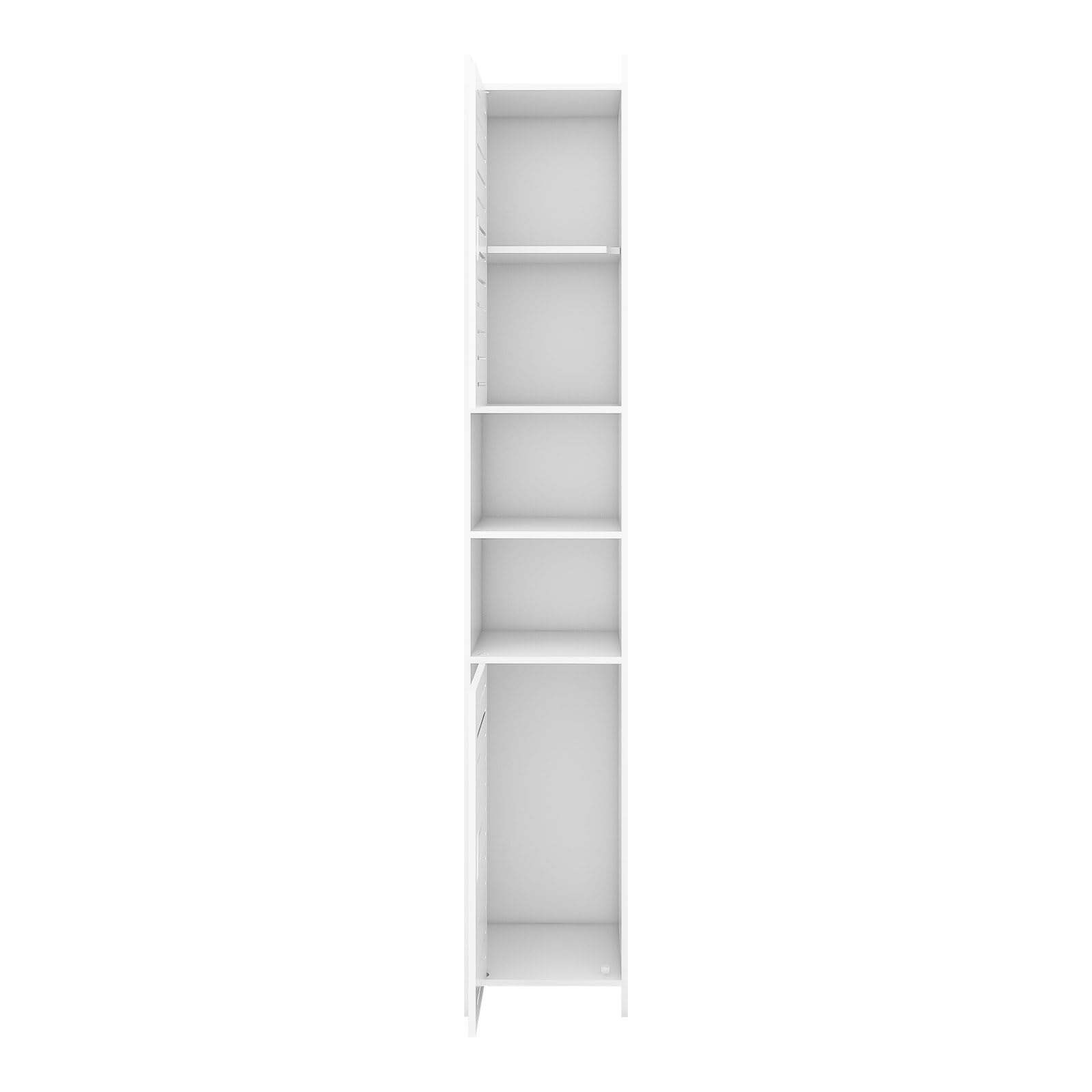 Mueble de columna de baño de alto almacenamiento, armario de pie, para salón, comedor, cocina, baño, 26 x 22 x 118 cm, color blanco