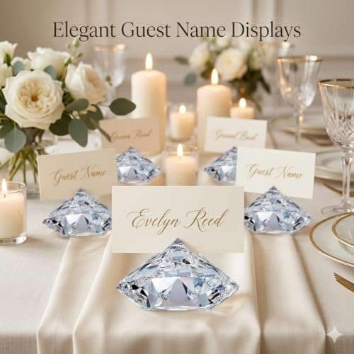 Porte-numéros de table en cristal acrylique pour placer les invités