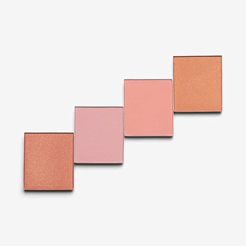 Phase Zero Makeup Powder Blusher - "Cotton Candy" - 3.4G / 0.119Oz - Quad Refill - Full Coverage, Natural Blush - Soft, Buildable Pink, Coral, Peach & Golden Hues - Matte & Shimmering Shades Gives Cheeks A Radiant Glow & Smooth Finish #TOP4