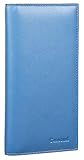 Casmonal Vegan Leather Checkbook Cover For Men & Women Checkbook Holder Wallet RFID Blocking(Blue...