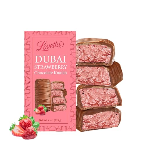 Lovetta Dubai Chocolate Bar Strawberry Knafeh - Luxury Rich Milk