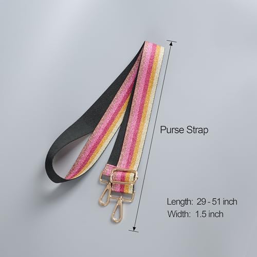 Image of chushui Woven Stripe Purse Straps,Replacement Crossbody Wide Shoulder Adjustable Strap for Bag Handbags