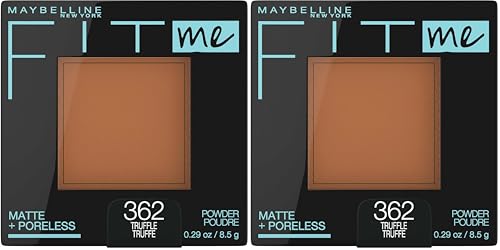 Image of Maybelline Fit Me Matte + Poreless Pressed Face Powder Makeup, Truffle, 1 Count (Pack of 2)