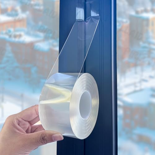 Transparentes Fensterdichtungsband 5 CM x 10 M Transparentes Fensterisolierungsdichtungsband AC Klimaanlage Abdichtung Band keine Rückstände,...
