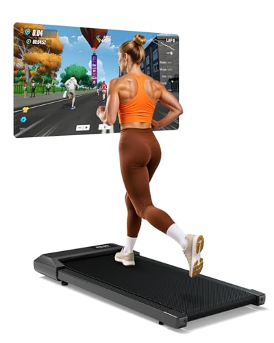 MJWW Cinta de Correr para Dispositivo Tecnológico Inteligente, MAX 136kg Cinta de Andar en Casacon IA Entrenamiento, App Control Mini Cinta Caminar con Cursos Ejercicios y Multi-Jugador Carrera