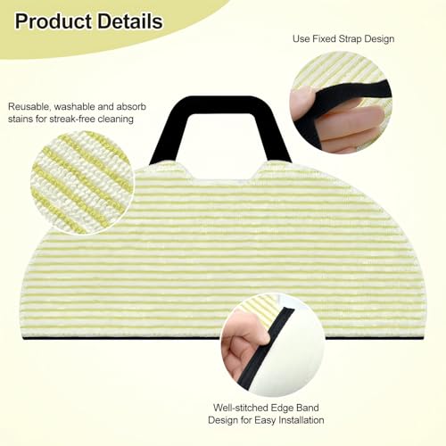 6 Pack Vacmop Replacement Pads Compatible with Shark RV2610WA AV2610WA AV2620WA AV2630WA RV2410WD Matrix Plus AI Ultra 2-in-1 Robot Vacuum,Reusable Mop Vac Pads Refills,Washable Microfiber Soft Pads by Aiyiried - Used condition - Image 4