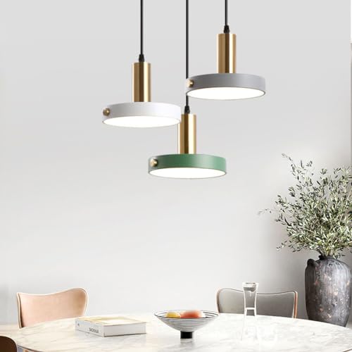 Suspension moderne verte et plafonnier LED industriel noir