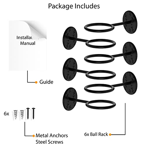 image for Wallniture Sporta Baseball Bat and Ball Holder Wall Mounted Organizati