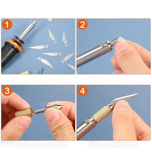 Herramientas para tallar duraderas con juego de puntas de leña premium 7