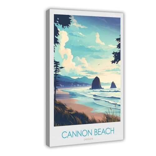 Impression sur toile Cannon Beach Oregon tableau pour salon 40x60cm