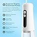Cordless Water Flosser | Oral Irrigator for Sensitive Gums & Braces | Built-in Light for Self-Cleaning |4 Tips 2 Modes 18 Pressure Settings, Bag | Portable Water Flossers Rechargeable & Waterproof
