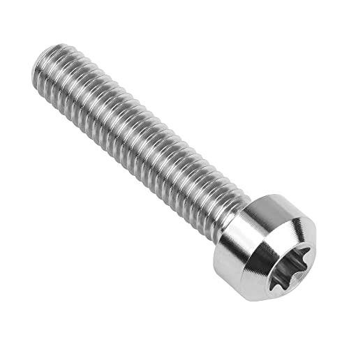 Image of Titanium Torx Square Head M6 x 10 15 20 25 30 35 40 45 50 60 65 70 80mm Screw Pack of 5 (Normal Titanium, M6x30mm)