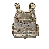 SINAIRSOFT Gilet tactique à libération rapide, gilet léger et réglable pour l'airsoft ...