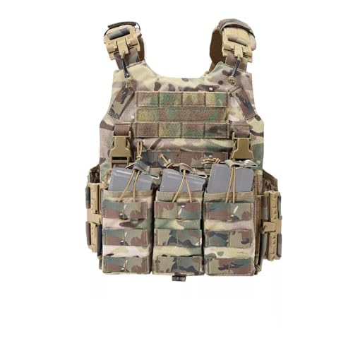 SINAIRSOFT Gilet tactique à détachement rapide, Gilet MOLLE léger réglable pour Airsoft pour l'entraînement en plein air, Taille unique