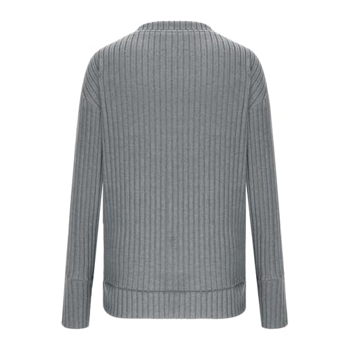 T-shirt manches longues col en V femme en maille brossée premium - 3