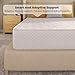 HomeLife 6-Inch Twin Size Mattress Gel Memory Foam – Firm - Tight Top, Pocketed Coils - Breathable Polyester Cover - Innerspring Support - White - Comfortable & Durable - Twin Mattress