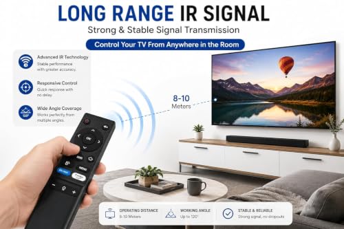 Image of BLACKSHEEP Remote Compatible with Micromax, Akai, Hyundai & Elista Smart TV Control with Hotkeys | Plug & Play IR Remote | Long Range Signal | Without Voice