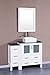 Bosconi AW130CBECWG Single Vanity, 30", White Tempered Glass