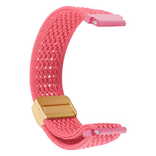 Image of ACM Watch Strap 20mm compatible with Compaq Q Watch Smartwatch | Woven Braided Magnetic Adjustable Luxury Belt Band