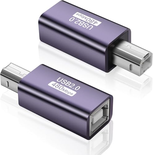 Image of ETZIN USB 2.0 Type-B Printer Adapter, USB B Pri-nter Adapter Male to Female Printing and Data Extension Converter, for Printer, Scanner, Mobile HDD and More-