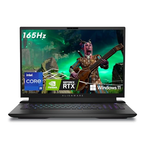 Alienware m18 R2 - Ordinateur Portable Gaming 18' QHD+ 165Hz, Nvidia G-Sync, Intel i9 14900HX, NVIDIA GeForce RTX 4080, RAM 32Go, SSD 1To, Windows 11 Home, Clavier AZERTY Français, Dark Metallic Moon
