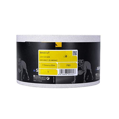Mirka BASECUT Schleifpapier 115 mm x 50 m P80 Schleifrolle (2251100180N) Universal Schleifpapier