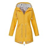Womens Rain Jackets,Plus Size Waterproof Lightweight Adjustable Windproof Raincoat, Active Outdoor H