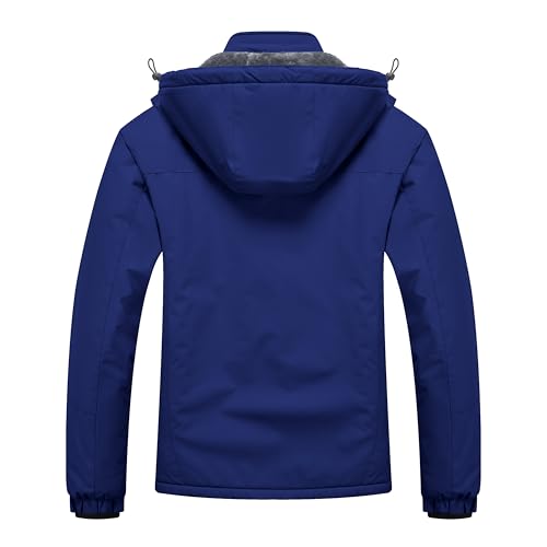 Image of WULFUL Men's Ski Jackets Warm Winter Snow Windbreaker Resistant Snowboard Fleece Coat Mountain Waterproof Parka with Hood